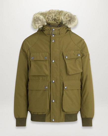 Doudoune Belstaff Homme Peak Vert Nylon Soldes SY0925147